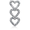 White gold heart shaped pendant with 48 diamonds (0.36ct)