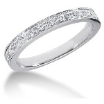 White gold Side-Stone Engagement ring with 13 diamonds (0.32ct)