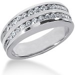 Palladium Side-Stone Engagement ring with 26 diamonds (0.52ct)